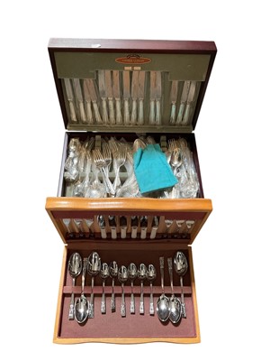 Lot 673 - Two boxes of silver plated table cutlery