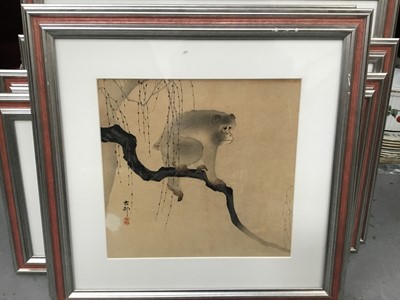 Lot 609 - Collection of nine 19th century and later Japanese prints, framed and glazed