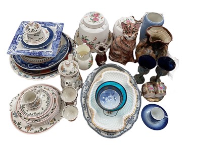 Lot 588 - Large quantity of assorted ceramics to include Royal Crown Derby vases and covers, Villeroy & Boch dinnerware, Royal Copenhagen and other items.