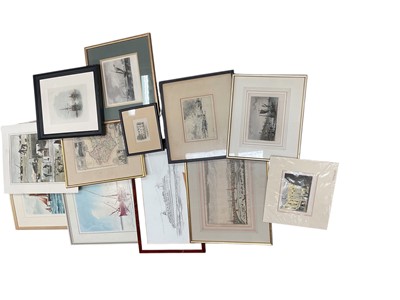 Lot 838 - Group of mixed pictures, prints and engravings.