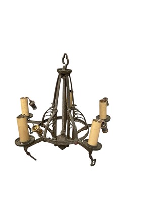 Lot 640 - Iron chandelier