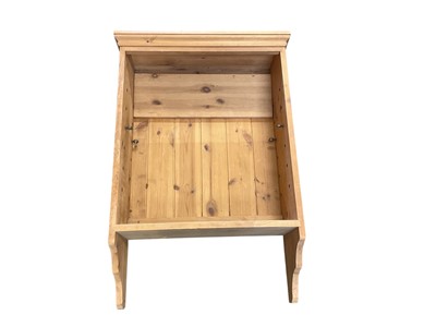 Lot 1480 - Contemporary pine hanging book shelf with adjustable shelf.