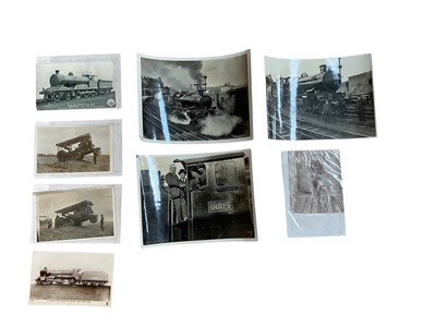 Lot 1189 - Transport photographs and postcards including Railway, Motor cycles, Cars etc.
