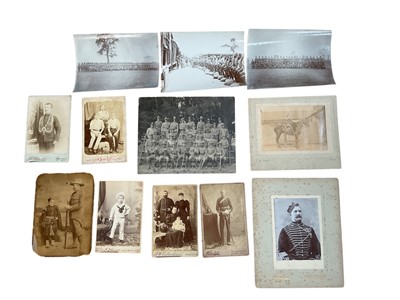 Lot 1191 - Military photographs, cartes de visite, cabinet cards, some annotated, regiments etc.
