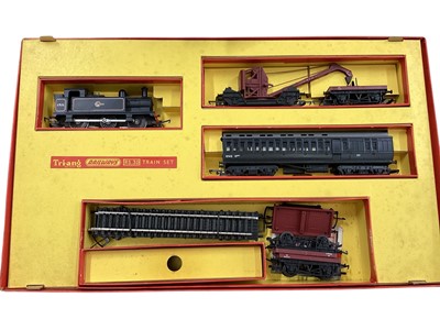 Lot 1903 - Tri-ang OO Gauge Train Set with Jinty locomotive (track missing), boxed RS.30, plus Battle Space Assault Tank Transporter Combat Unit R568, both boxed (2)