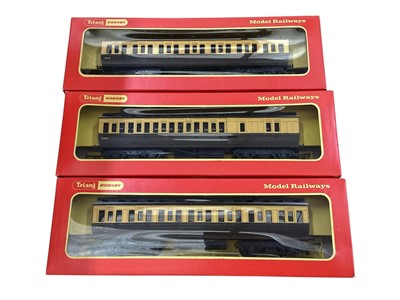 Lot 1908 - Hornby OO Gauge LMS Full Third Coach (x2), plus seven others, boxed (9)
