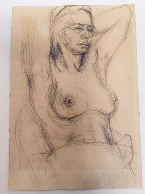 Lot 166 - English School 20th Century, Three nude sketches, one signed Keith Roberts, 53cm x 33cm, all unframed