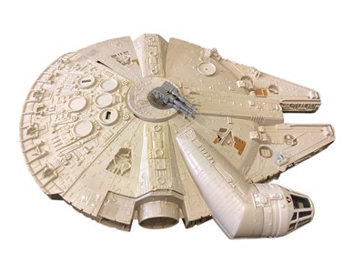Lot 1944 - Star Wars loose Spacecraft and vehicles including Millenium Falcon, AT-AT, Speeder, X Wing etc (2 boxes)