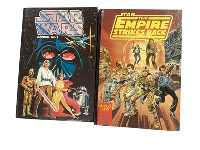 Lot 1945 - Star Wars Annual No.1, The Empire Strikes Back Annual No.2, plus other ephemera (1 box)