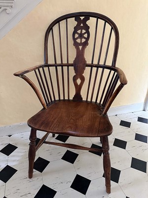 Lot 1578 - 19th century ash, elm and fruitwood stick back Windsor chair