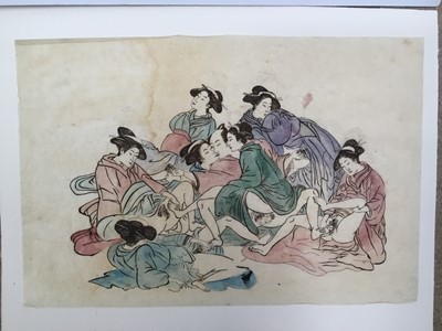 Lot 264 - Japanese shunga print, 22cm x 33cm