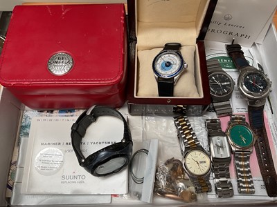 Lot 128 - Omega empty watch box, together with various wristwatches