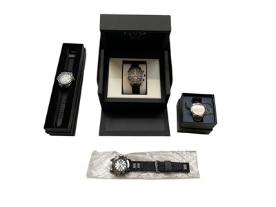 Lot 304 - Group of wristwatches to include a Gervil Scuderia chronograph, as new in box, Tommy Hilfiger stainless steel wristwatch, automatic Lord timepieces