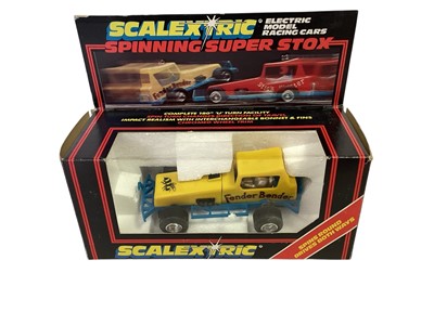 Lot 1958 - Scalextric Spinning Super Stox Stickshifter No.C285 & Fenderbender No.C286, in window boxes (2)