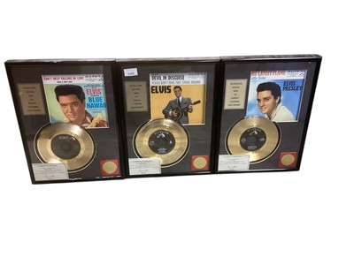 Lot 2280 - Group of framed limited edition Elvis Presley records