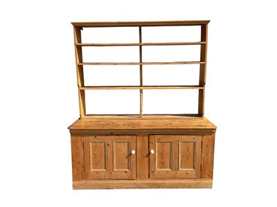 Lot 1313 - Large antique pine dresser