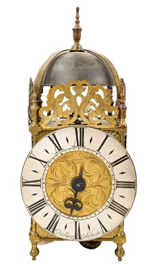 Lot 605 - Early 18th century lantern clock by Damant, Colchester.