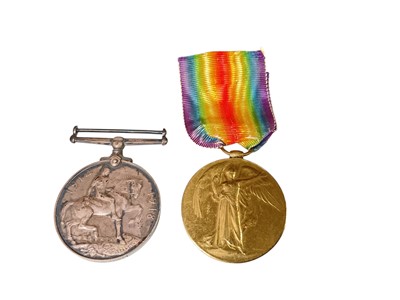 Lot 694 - First World War Pair comprising War and Victory medals named to Lieut. G. S. Sarson.