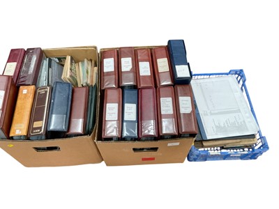 Lot 1204 - Cigarette cards selection in three boxes to include albums (some stuck in), sets/part sets good range of trade sets including Brooke Bond Canadian issues, sports including football, horseracing...