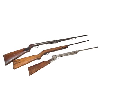 Lot 703 - Group of vintage air rifles to include Diana break action air rifle, under lever air rifle and another break action air rifle (3).