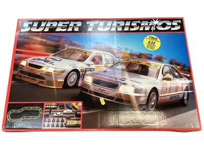 Lot 1966 - Hornby Super Turismos H-1004 electric race car track set, with Scalextric Lapcounter & Pacer System (3)