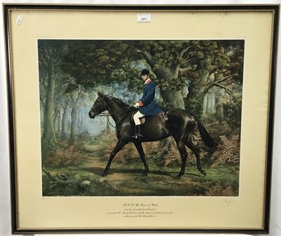 Lot 221 - Susan Crawford (b.1941) “HRH The Prince Of Wales”, the original presented for the Silver Jubilee, 1977, signed in pencil, 63cm x 72cm, in glazed frame