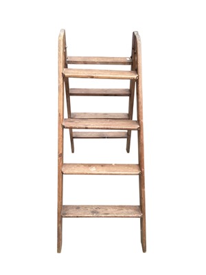 Lot 1318 - Pair of vintage pine folding steps