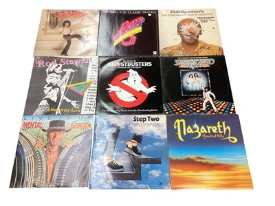 Lot 2296 - Two boxes of LP records including The Who, Elvis Presley, The Tams, Pink Floyd, Otis Redding, Gibson Brothers and Rod Stewart