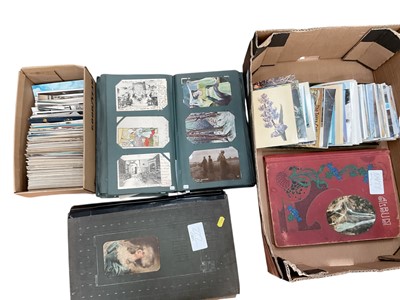 Lot 1217 - Postcards selection in two albums and loose