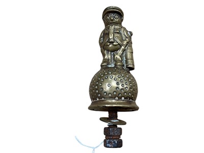 Lot 2167 - 1920's brass Dunlop Golfer car mascot, 8.8cm in height.