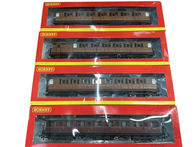 Lot 1759 - Hornby OO Gauge BR (ex LNER) coaches (x7), plus teak coaches (x3) and Gresley Suburban coaches (x5) & Thompson Surban coach, all boxed (16)
