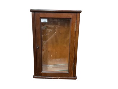 Lot 2422 - Early to mid 20th century glazed mahogany collectors display cabinet of small proportions, 46 x 31.5 x 15cm