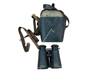 Lot 2424 - Pair of First World War era binoculars by Carpenter Westley of Regent Street, in brown leather case.