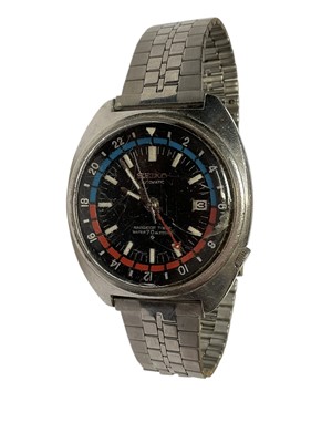 Lot 129 - 1970s Seiko Automatic Navigator Timer stainless steel wristwatch