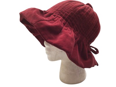 Lot 2132 - Miss Dior 1960's red velvet hat.