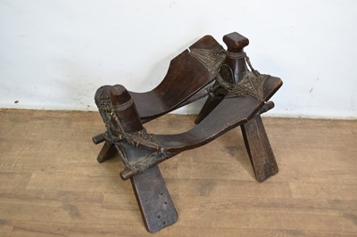Lot 1563 - 19th century Tibetan yak saddle