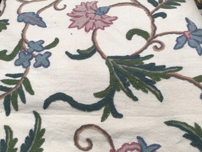 Lot 2135 - Crewel work curtains