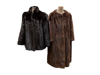 Lot 2137 - Good quality Grosvenor Canada mink jacket, size S/M, retailed by Harrods plus a vintage fur coat.