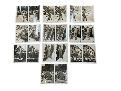 Lot 1244 - Set of 10 naturist stereoviews of nude women in Alpine scenery, circa. 1920/30s.