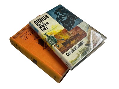 Lot 1393 - Captain W.E. Johns - Biggles and the Penitent Thief, 1967 first edition and Biggles sees it Through, 1941 first edition. (2)