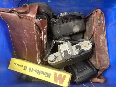 Lot 2352 - Collection of cameras and accessories, including Minolta, Yashica, etc