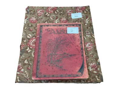 Lot 1219 - 1896 cloth scrapbook from Queen Victoria reign to include Christmas, society, chromolithographs, animals & one other album