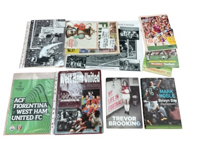 Lot 1269 - Westham Utd selection of signed photographs, programmes & books