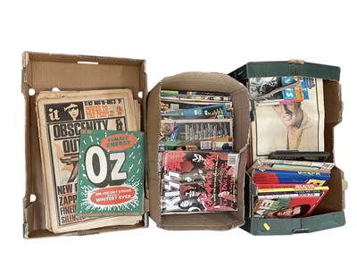 Lot 1221 - 1950s scrapbooks, Elvis books and magazines, 1970s Rolling Stones newspapers, 1960 IT newspapers, Heavy Metal magazines & 1950s Jazz magazines (3 boxes)