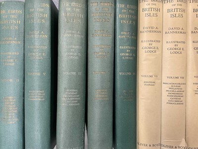 Lot 1473 - The Birds of the British Isles. David A Bannerman. Illustrations George E Lodge. A complete 12 volume set, 1953-1963 first editions.