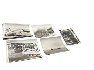 Lot 736 - Collection of twenty six Second World War official press photographs from North Africa, including King George VI and Winston Churchill (26).