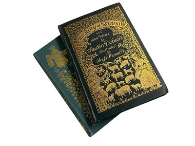 Lot 1421 - Austin Dobson, two late 19th century poetry books in handsome bindings. The Story of Rosina plus the Ballard of Beau Brocade, both illustrated by Hugh Thompson.