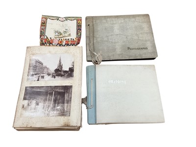 Lot 1239 - Collection of approx. 50 late Victorian photographs with two vintage photograph albums (1 box).