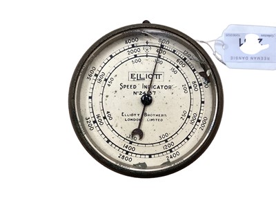 Lot 2181 - Elliott Speed Indicator by Elliott Brothers, London.