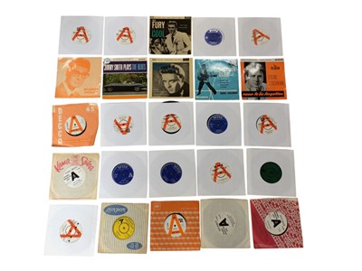 Lot 2246 - One small case and two boxes of single records, including demos by Jay and The Americans, Mike Berry, The Byrds, Jess Conrad, Tippie and The Clovers, Johnny Kidd and The Pirates, The Crystals, t...